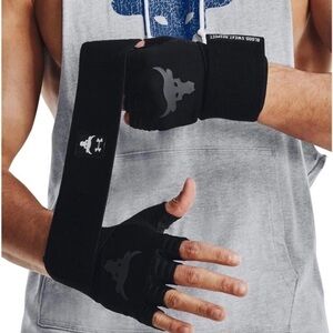 Under Armour Project Rock Training Gloves Leather Weightlifting new